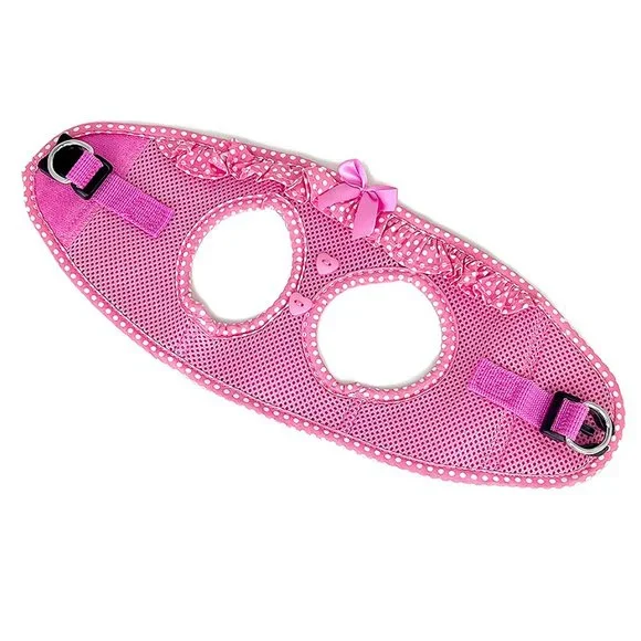 Pink Ruffled Mesh Step-In Harness - Picture 5 of 6